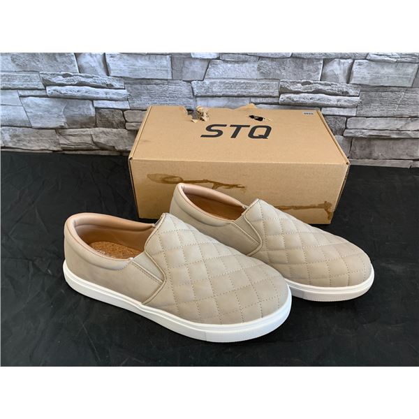 Brand STQ Taupe Model No ST18106 Womens Shoes Slip On - Size 10