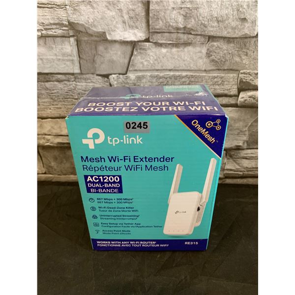 Tp- Link Mesh WI-FI Extender AC1200 Dual Band Works With Any WI-FI Router