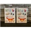 Image 1 : Birthday Party Animal Wall / Window Decorations 12 Sheets (2 Packs)