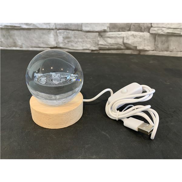 3D Crystal Ball Projection Night Light 3D Planet Model