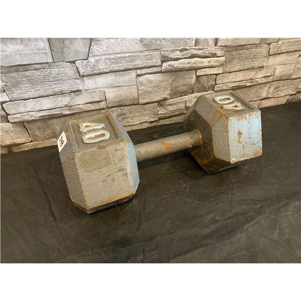 40 Pound Cast Iron Dumbbell