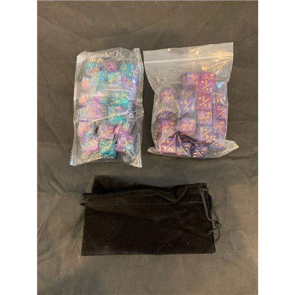 48 Pcs Token Dice Counters Magic The Gathering Glitter Sparkle Creature Stat