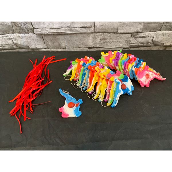 30 Pack of Fidget Key Chains Bubble POP