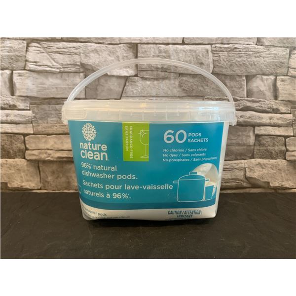 Nature Clean 96% Natural Dishwasher Pods 60 Pack