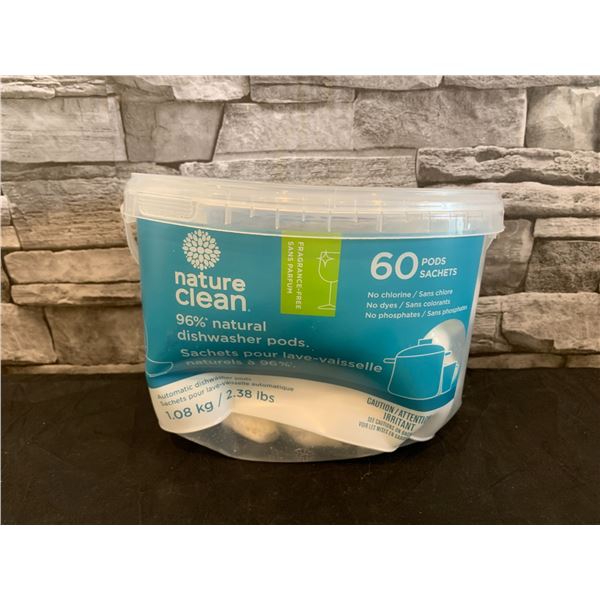 Nature Clean 96% Natural Dishwasher Pods 60 Pack