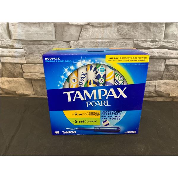 Tampax Pearl DuoPack 26 Regular 22 Super 48 Pack Tampons