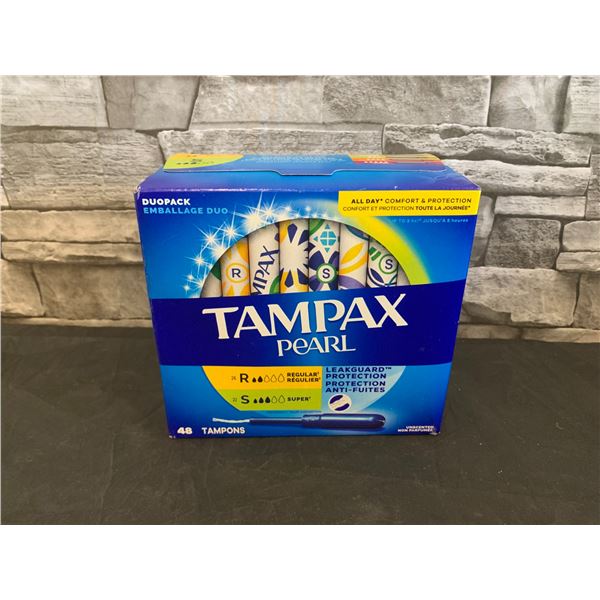 Tampax Pearl DuoPack 26 Regular 22 Super 48 Pack Tampons