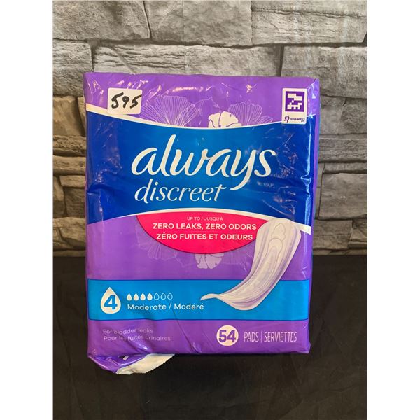 Always Discreet 54 Pads 4 Moderate