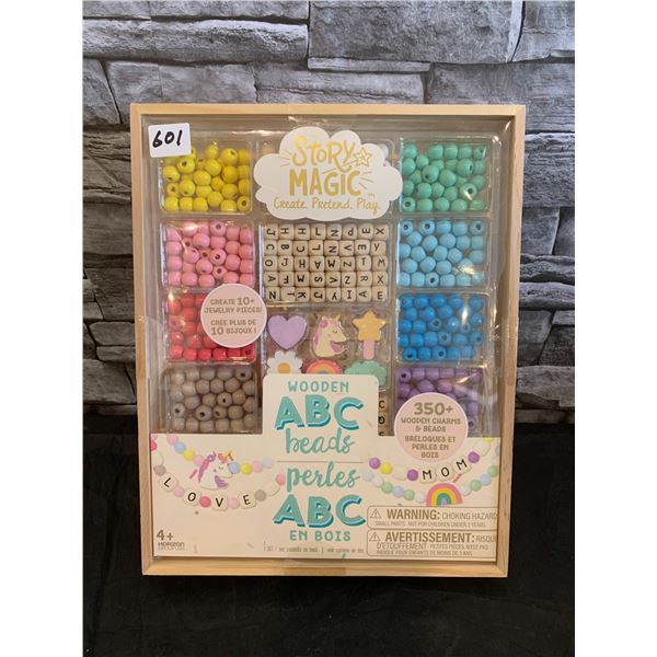 Story Magic Wooden ABC Beads And Charms 350 + Set