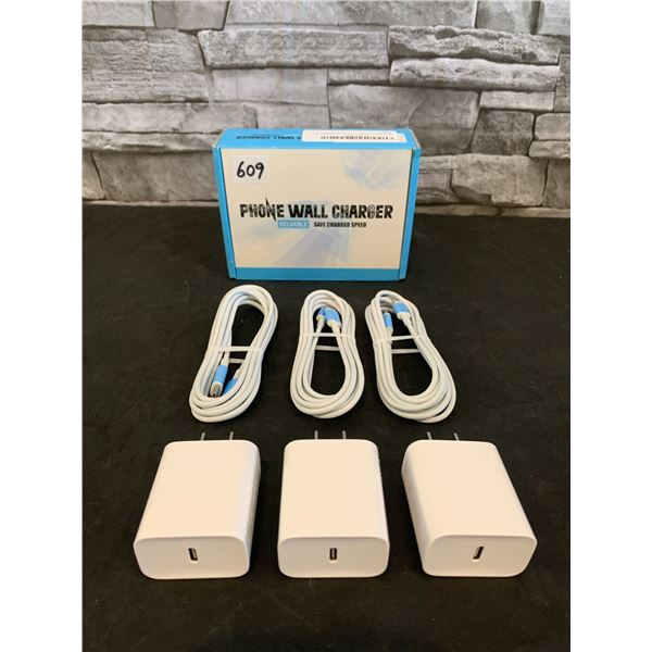 Phone Wall Charger Safe Charger Speed 3 Pack