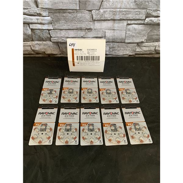 Rayovac Extra Hearing Aid BatteriesSize 312 10 Packs 60 Cells