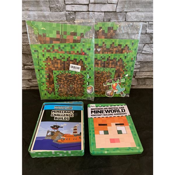Independent Mineworld Minecraft Building Handbook With 2 Party Cake Stands