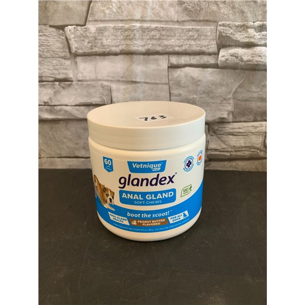 Vetnique Glandex Anal Gland Soft Chews for Dogs Peanut Butter Flavour 60 Pcs