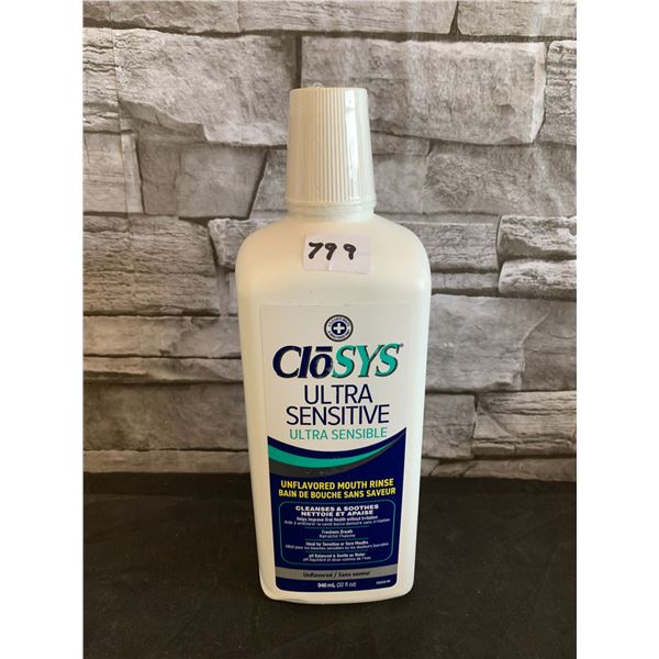 Closys Ultra Sensitive Unflavoured Mouth Rinse 946ml