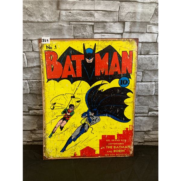 Bat Man No 1 Metal Sign