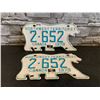 Image 1 : Lot of 2 Northwest Territories License Plates 1979 White And Blue
