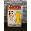 Image 1 : Beer  Helping People Metal Sign