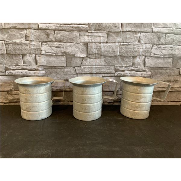 Set of 3 Antique Measuring Jugs