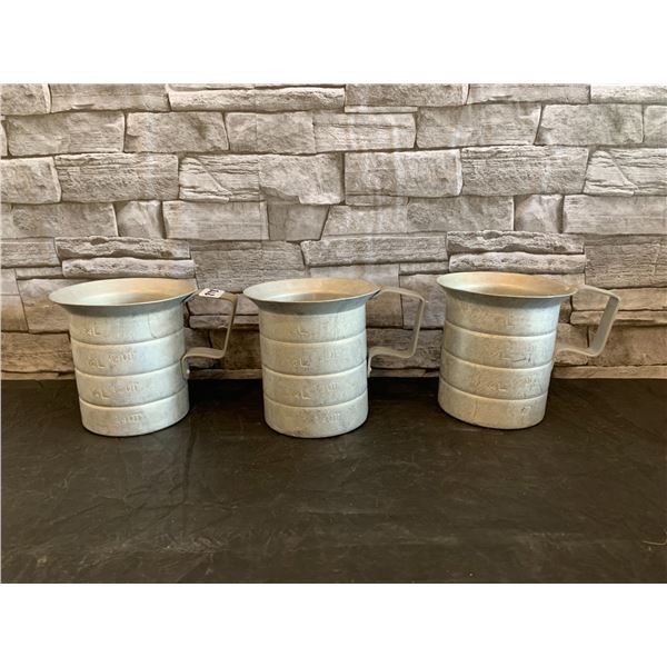 Set of 3 Antique Measuring Jugs