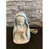 Image 1 : Illuminated Virgin Mary Statue 4 1/2" Ceramic Light