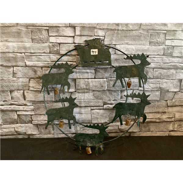 Vintage Metal Reindeer Hanger