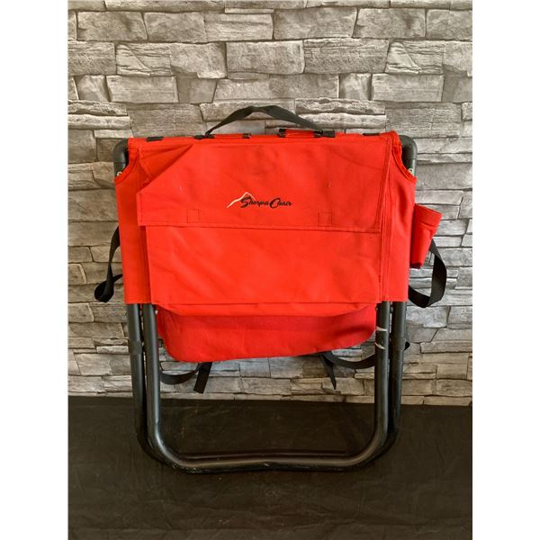 Red Backpack Sherpa Chair
