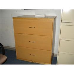 Maple 3-drawer Filing Cabinet