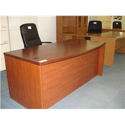 Cherry Bowfront Executive Desk