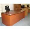 Image 1 : Cherry Bowfront Executive Desk