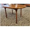 Image 2 : 600 -- WOOD TABLE WITH LEAF AND SIX CHAIRS
