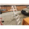 Image 2 : 604 -- 6 FOOT STEP LADDER, MASTERCRAFT METAL TOOLBOX FULL OF TOOLS, AND METER STICK