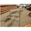 Image 1 : 605 -- BATHROOM SPACE SAVER SHELF, AND TEMPERED GLASS PATIO TABLE