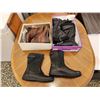 Image 1 : 612 -- **ALL SIZE 7 1/2** TAXI WATERPROOF AND WIDE CALF WIDTH BOOTS, NATURALIZER LEATHER BOOTS,  ECC