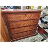 Image 1 : 615 -- FOUR DRAWERED DRESSER WITH GOOD LUCK MEDALLION