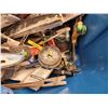 Image 2 : 625 -- BIG BOX OF ASSORTED TOOLS!! PRY BARS, DRILL BITS, PAINT MIXERS, DRYWALL EQUIMPENT AND MORE!!