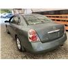Image 21 : 4 -- 2005 NISSAN ALTIMA, GREEN, 215188 KMS, FRONT WHEEL DRIVE