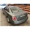 Image 22 : 4 -- 2005 NISSAN ALTIMA, GREEN, 215188 KMS, FRONT WHEEL DRIVE