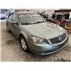 Image 9 : 4 -- 2005 NISSAN ALTIMA, GREEN, 215188 KMS, FRONT WHEEL DRIVE