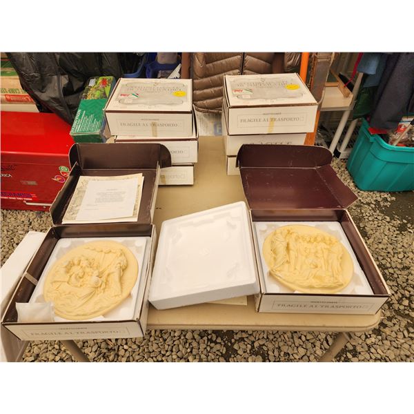 941 -- COLLECTION OF COLLECTABLE HAND CARVED ALABASTER PLATES