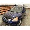 Image 8 : 121 -- 2003 HONDA CRV, BLUE, 271048 KMS, 4 WHEEL DRIVE