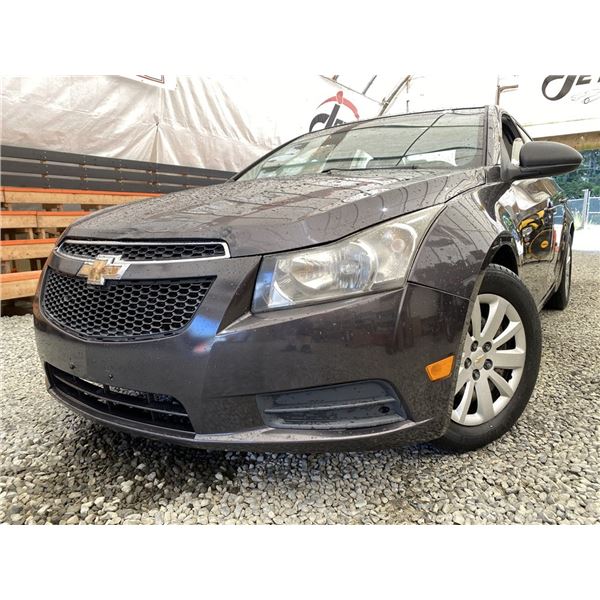 2 -- 2011 CHEVY CRUISE, GREY, 122203 KMS, FRONT WHEEL DRIVE
