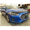 Image 8 : 0E -- 2017 HYUNDAI ELANTRA, BLUE, 237855 KMS, FRONT WHEEL DRIVE