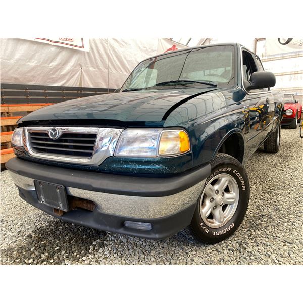 1998 MAZDA B4000, GREEN, 228550 KMS, REAR WHEEL DRIVE,  EX-OUT OF PROVINCE, 1 ACCIDENTS, 2 GLASS CLA