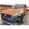 Image 2 : 11 -- 2013 HYUNDAI VELOSTER, ORANGE, 154947 KMS, FRONT WHEEL DRIVE