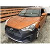 Image 3 : 11 -- 2013 HYUNDAI VELOSTER, ORANGE, 154947 KMS, FRONT WHEEL DRIVE