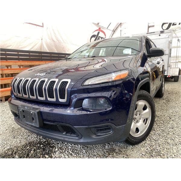 0Z -- 2014 JEEP CHEROKEE, BLUE, 162820 KMS, 4X4,