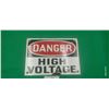 Image 1 : Vintage porcelain High Voltage sign 10"x7"