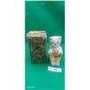 Image 1 : 1950s wind up knitting cat toy, tin toy made in Japan, box shows wear, toy very good cond.