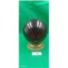 Image 1 : Beautiful red glass street lamp globe 9" tall