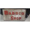 Image 1 : Antique wooden Barber Shop sign with die cut letters 26"x14"
